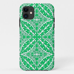 Coques Pour iPhone Carreaux marocains - vert jade et blanc