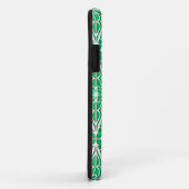 Coques Case-Mate iPhone Carreaux marocains - vert jade et blanc (Dos/Droite)