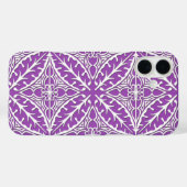 Coques Case-Mate iPhone Carreaux marocains - violet et blanc (Verso (horizontal))