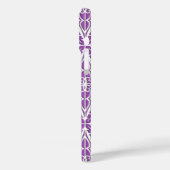 Coques Case-Mate iPhone Carreaux marocains - violet et blanc (Verso / Gauche)