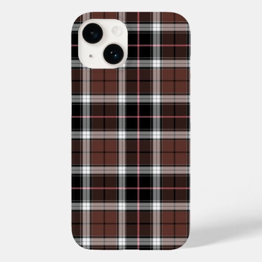 Coques Case-Mate iPhone Carreaux Marron (Verso)