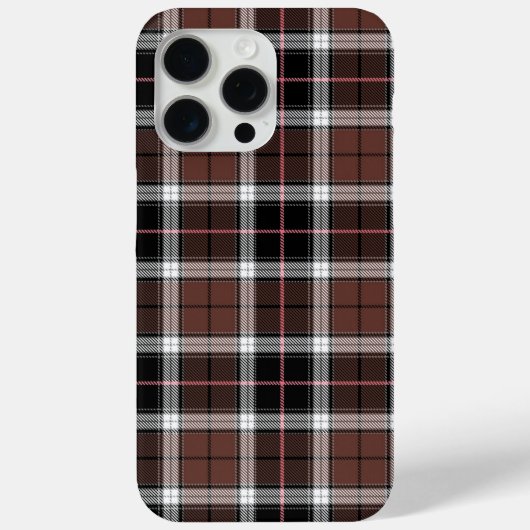 Coques Case-Mate iPhone Carreaux Marron (Verso)