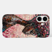 Coques Case-Mate iPhone Carreaux mosaïque d'une couverture noire (Verso (horizontal))