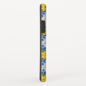 Coques Case-Mate iPhone Carreaux portugais - Azulejo Motif bleu et jaune (Dos/Droite)