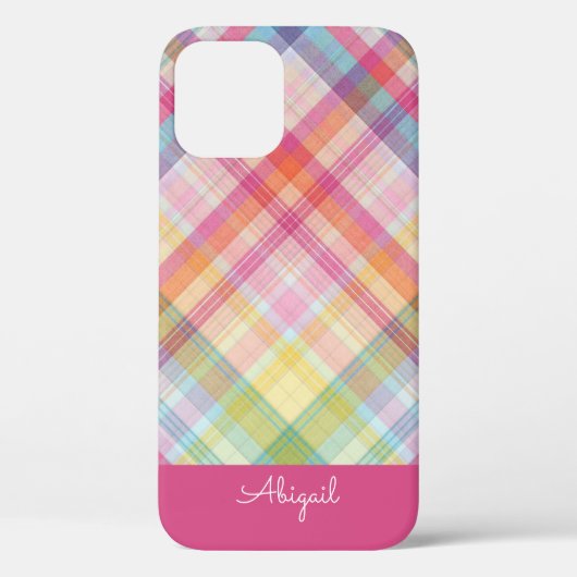 Coques Case-Mate iPhone Carreaux rose (Verso)