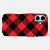 Coques Case-Mate iPhone Carreaux Rouge Noir Buffalo (Verso (horizontal))