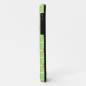 Coques Case-Mate iPhone Carreaux verts floraux (Dos/Gauche)