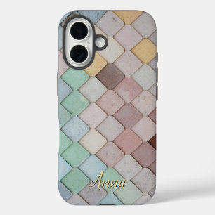 Coques iPhone 16 Carrelage coloré Thème Personnalisé