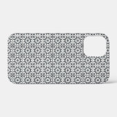 Coques Case-Mate iPhone Carrelage de style espagnol noir et blanc (Verso (horizontal))