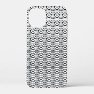 Case-Mate iPhone Case Carrelage de style espagnol noir et blanc
