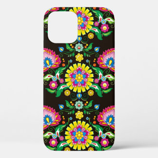 Case-Mate iPhone Case Carrelage fleuri folk sans couture motif