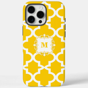 iPhone 16 Pro Max Case Carrelage marocain jaune moutarde Iphone personnal