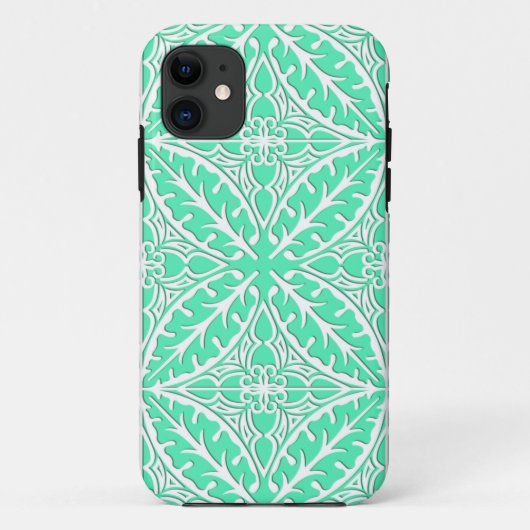 Coques Case-Mate iPhone Carrelage marocain - oeuf de robin bleu et blanc (Dos)