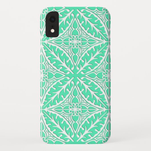 Coques Case-Mate iPhone Carrelage marocain - oeuf de robin bleu et blanc (Dos)