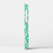 Coques Case-Mate iPhone Carrelage marocain - turquoise et blanc (Verso / Gauche)