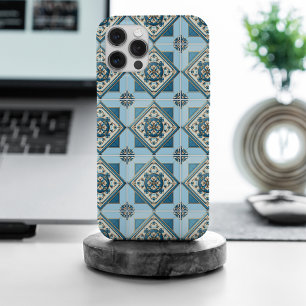 Coque iPhone 15 Pro Max Carrelage méditerranéen, Portugais, Azulejo, Majol