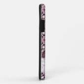 Coques Case-Mate iPhone Carrelage monogramme Rose de cerise en fleurs Mand (Dos/Droite)