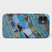 Coques Case-Mate iPhone Carrelage mosaïque bleu et vert (Dos (Horizontal))