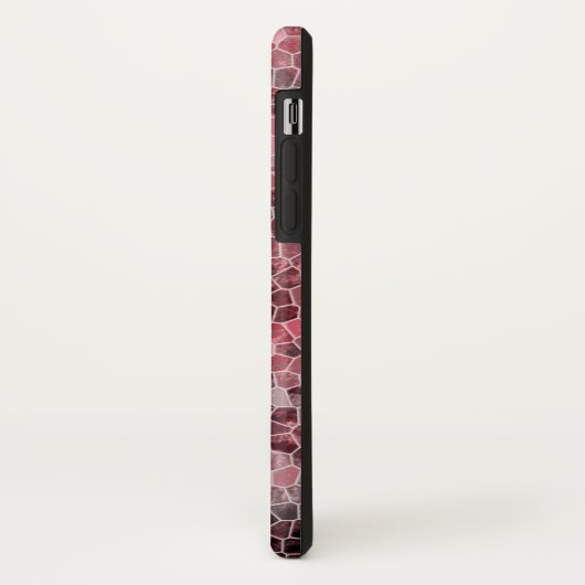 Coques Case-Mate iPhone Carrelage mosaïque gris rose (Dos/Gauche)