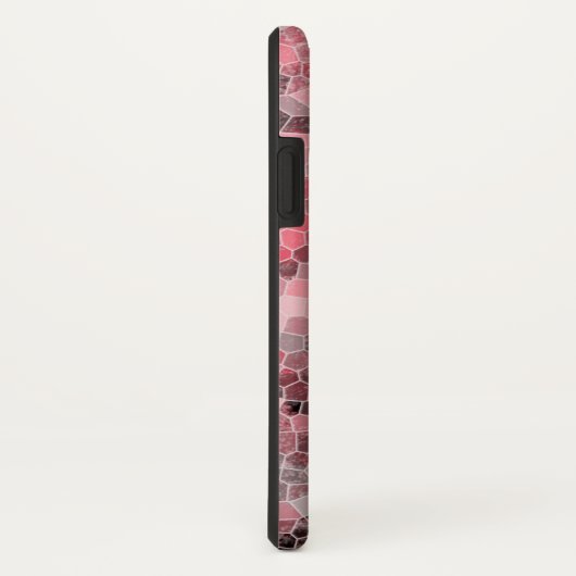 Coques Case-Mate iPhone Carrelage mosaïque gris rose (Dos/Droite)