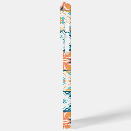 Coques Case-Mate iPhone Carrelage orange et bleu (Verso / Gauche)