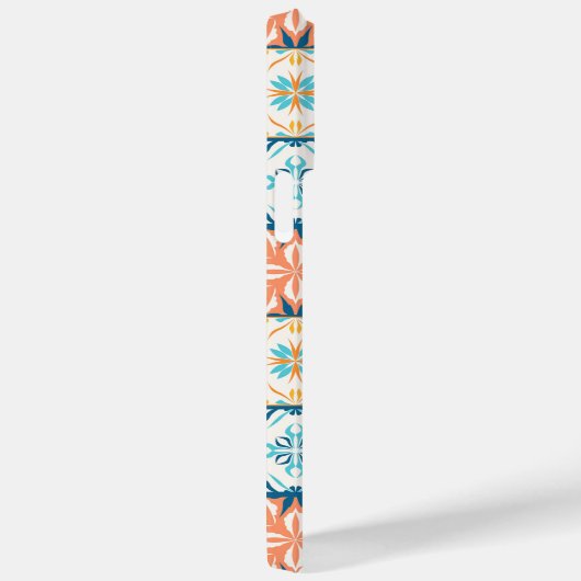 Coques Case-Mate iPhone Carrelage orange et bleu (Verso / Droite)