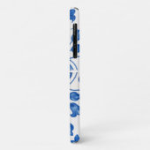 Coques Case-Mate iPhone Carrelage portugais Bleu méditerranéen Floral (Dos/Gauche)