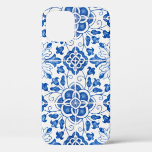 Case-Mate iPhone Case Carrelage portugais Bleu méditerranéen Floral
