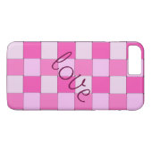 Coques Case-Mate iPhone Carrelage romantique rose tissé avec amour (Dos (Horizontal))