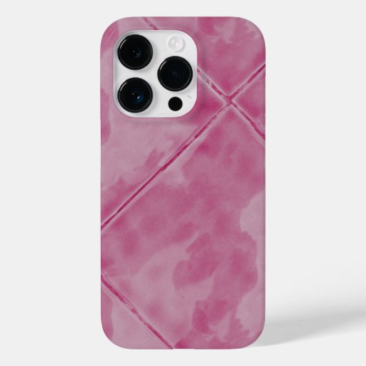 Coques Case-Mate iPhone Carrelage simple Surface en céramique rose (Verso)