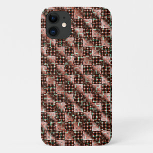 Case-Mate iPhone Case Carrés à damiers rouges soumis à des mosaïques biz