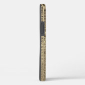 Coques Case-Mate iPhone Carrés brillants à l'huile d'or au champagne (Verso / Droite)