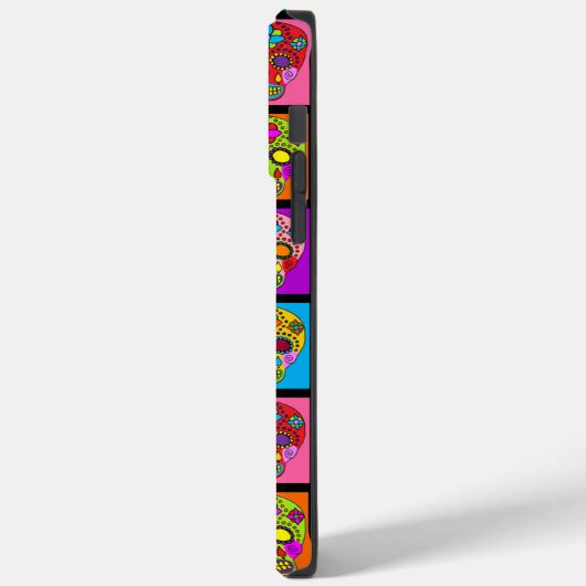 Coques Case-Mate iPhone Carrés crâne sucre (Verso / Gauche)