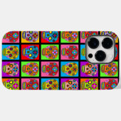 Coques Case-Mate iPhone Carrés crâne sucre (Verso (horizontal))