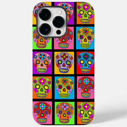 Coques Case-Mate iPhone Carrés crâne sucre (Verso)