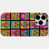 Coques Case-Mate iPhone Carrés crâne sucre (Verso (horizontal))