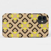 Coques Case-Mate iPhone Carrés de Jacquard rétro 3 (Dos (Horizontal))