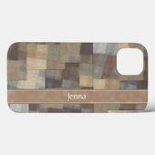 Coques Case-Mate iPhone Carrés de Patchwork (Verso (horizontal))