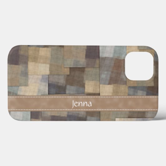 Coques Case-Mate iPhone Carrés de Patchwork (Verso (horizontal))