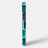 Coques Case-Mate iPhone Carrés de sarcelle dégradés (Verso / Gauche)