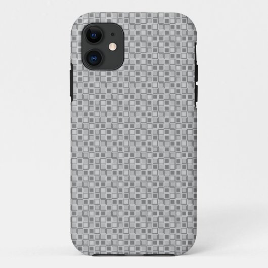 Coques Case-Mate iPhone Carrés de style gris des années 70 (Dos)