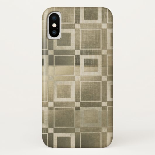 Coques Case-Mate iPhone Carrés dorés modernes géométriques Glam (Dos)