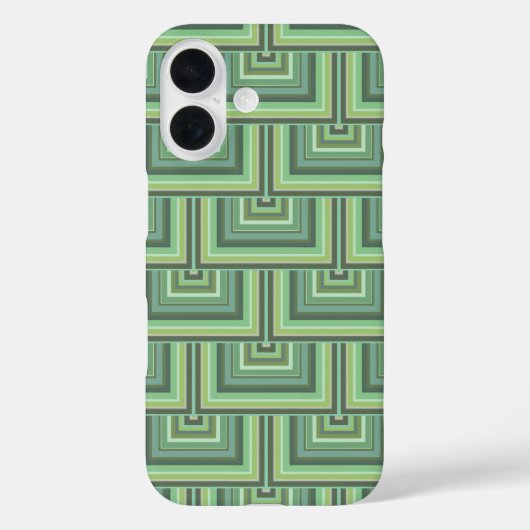 Coques Case-Mate iPhone Carrés écailles vert olive motif (Verso)