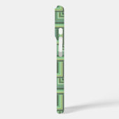 Coques Case-Mate iPhone Carrés écailles vert olive motif (Verso / Gauche)