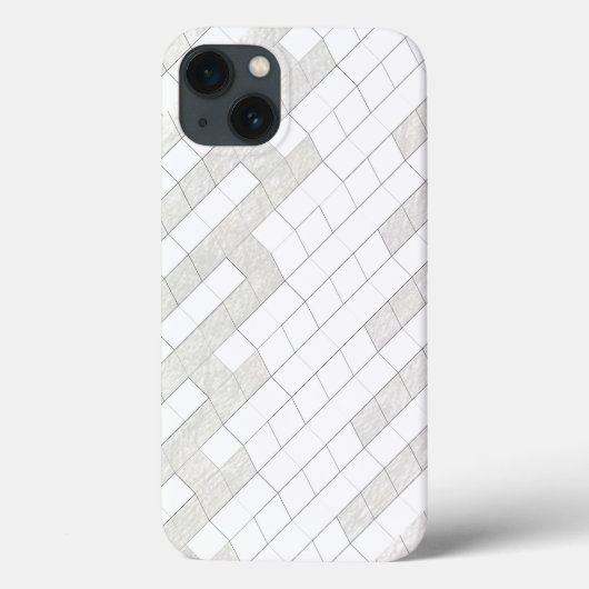 Coques Case-Mate iPhone carrés en zigzag en gris (Verso)