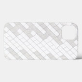 Coques Case-Mate iPhone carrés en zigzag en gris (Verso (horizontal))