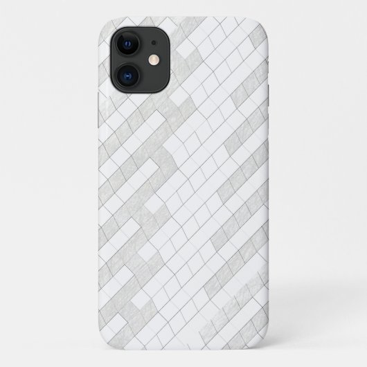 Coques Case-Mate iPhone carrés en zigzag gris... (Dos)