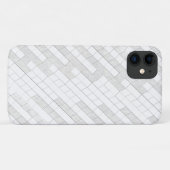 Coques Case-Mate iPhone carrés en zigzag gris... (Dos (Horizontal))