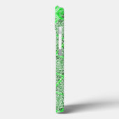 Coques Case-Mate iPhone Carrés, fausse tuile, faux feuillage vert (Verso / Gauche)