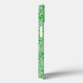 Coques Case-Mate iPhone Carrés, fausse tuile, faux feuillage vert (Verso / Droite)